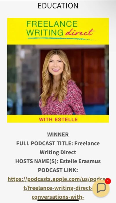 The American Writing Awards Winner Freelance Writing Direct 